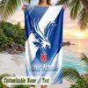 Beach Towel Crystal Palace Print Custom Name Text Soft Towel for Swimming Pool