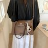 Literary and Retro Tote Bag Women's New Simple Contrasting Color Shoulder Bag Casual Large-capacity Messenger Bag