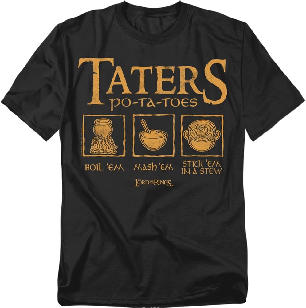 

Popfunk Lord of The Rings Taters Unisex Adult T Shirt S разноцветный