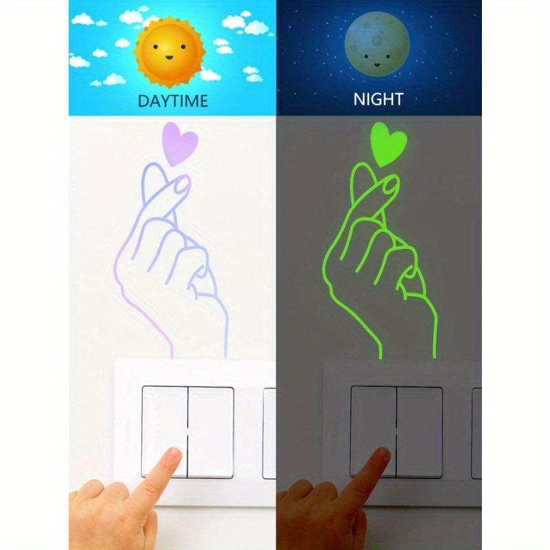 1pc PVC Switch Outlet Wall Sticker, Modern PVC Glow In The Dark Switch Sticker For Home, Stickers, Wall Decal, Vinly Decal For Decoration Stickers