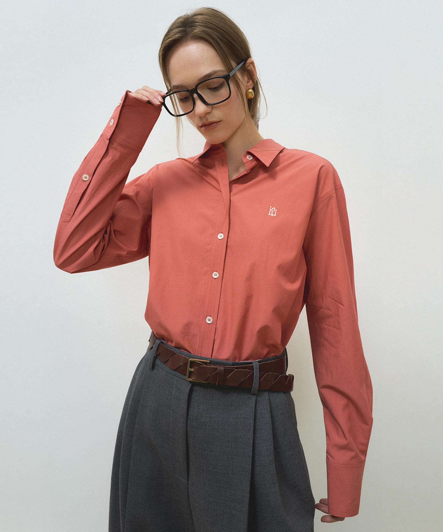 I Ulai Standard Shirt Rose Brick Olive Check/Free