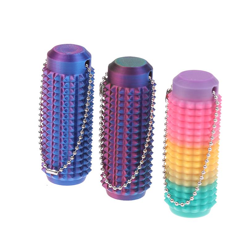 1 kus 7/9 cm pichlavá Grippie stimulační hračka s přívěskem na řetízku pro úlevu od úzkosti, pozitivní novinka, malá kapesní mini fidget hračka