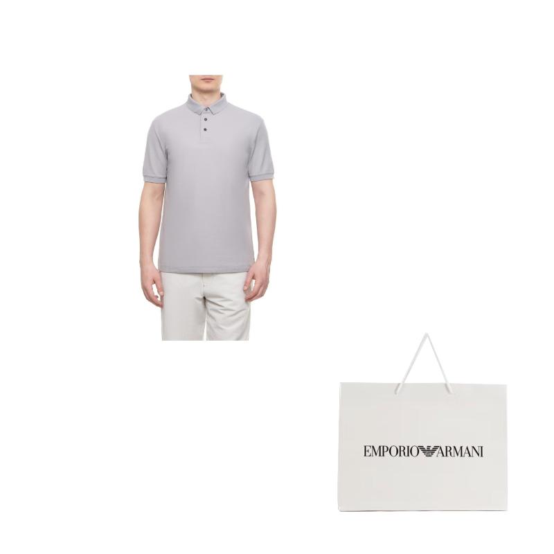 EMPORIO ARMANI Polo Shirt Men's Gray 3D1FM4-1JCYZ-06H8