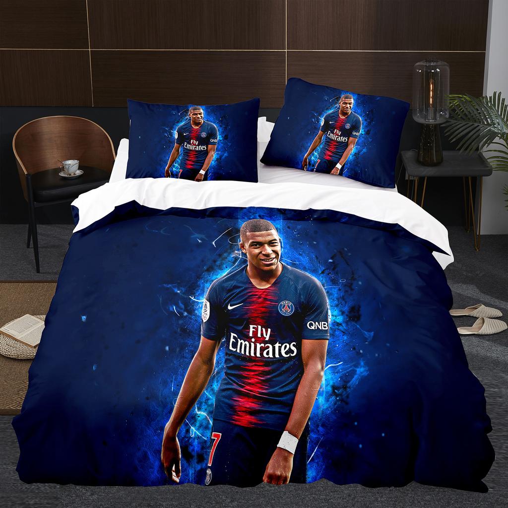 Digital Printed Bedding Kit, Football Star Three-Piece Set Available