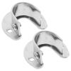 2 Piezas Soportes para Barra de Armario de Acero Inoxidable Diseño de Brida Abierta en Forma de U Soporte para Barra de Armario Base de Poste de Soporte para Barra de Ducha