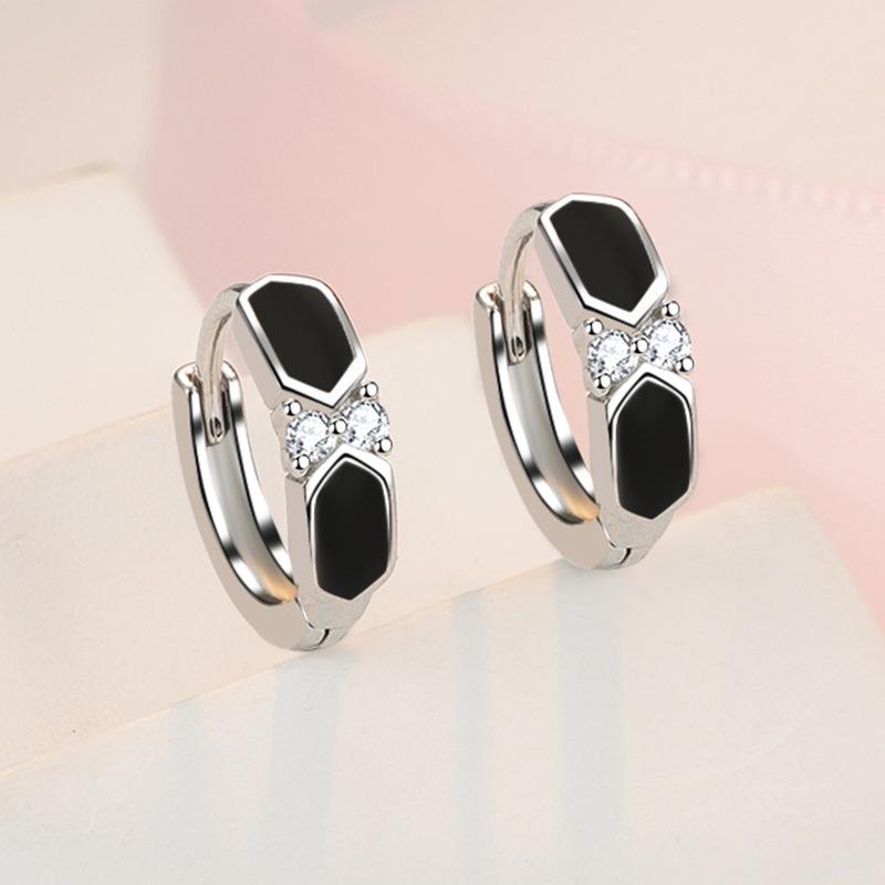 925 Sterling Silver Earrings Inlaid With Zircon Crystal Flower Earrings Charm Jewelry For Women Gift Engagement