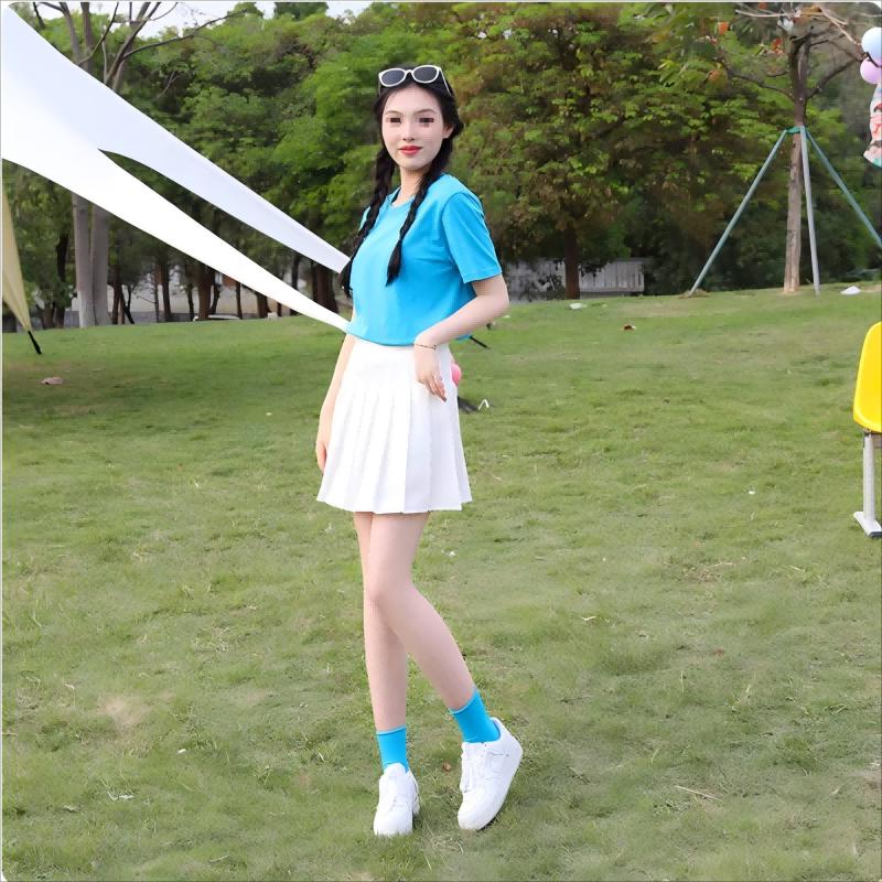 Skládaná sukně ve stylu K-Pop pro taneční a roztleskávačské uniformy