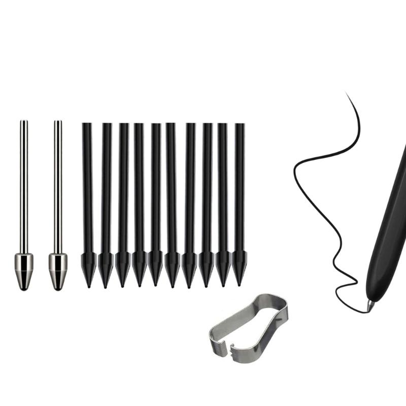 Smooth Writing and Drawing Styluses Nibs for Tab S 6/7/7+/8/9 S23 NOTE10 20 Tablet , Plastic & Metal Tips with Clip