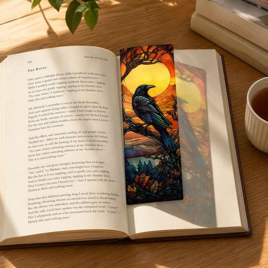 Transparent Bookmark Stained Glass Flower Bookmark Floral Acrylic Suncatcher Colorful Set Plant Book