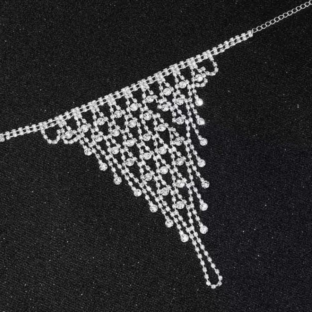 Elegant Rhinestone Bracelet Trendy Hand Crystal Bracelet Chain Finger Bangle Bracelet Beach Party