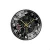 2D Car Wheel Hub Pattern Wall Clock Creative Modern Contemporary Timepiece Decorative Art
