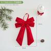 Red Velvet Bow Ornament Christmas Tree Hanging Decor Wedding Party Home Festive Decoration