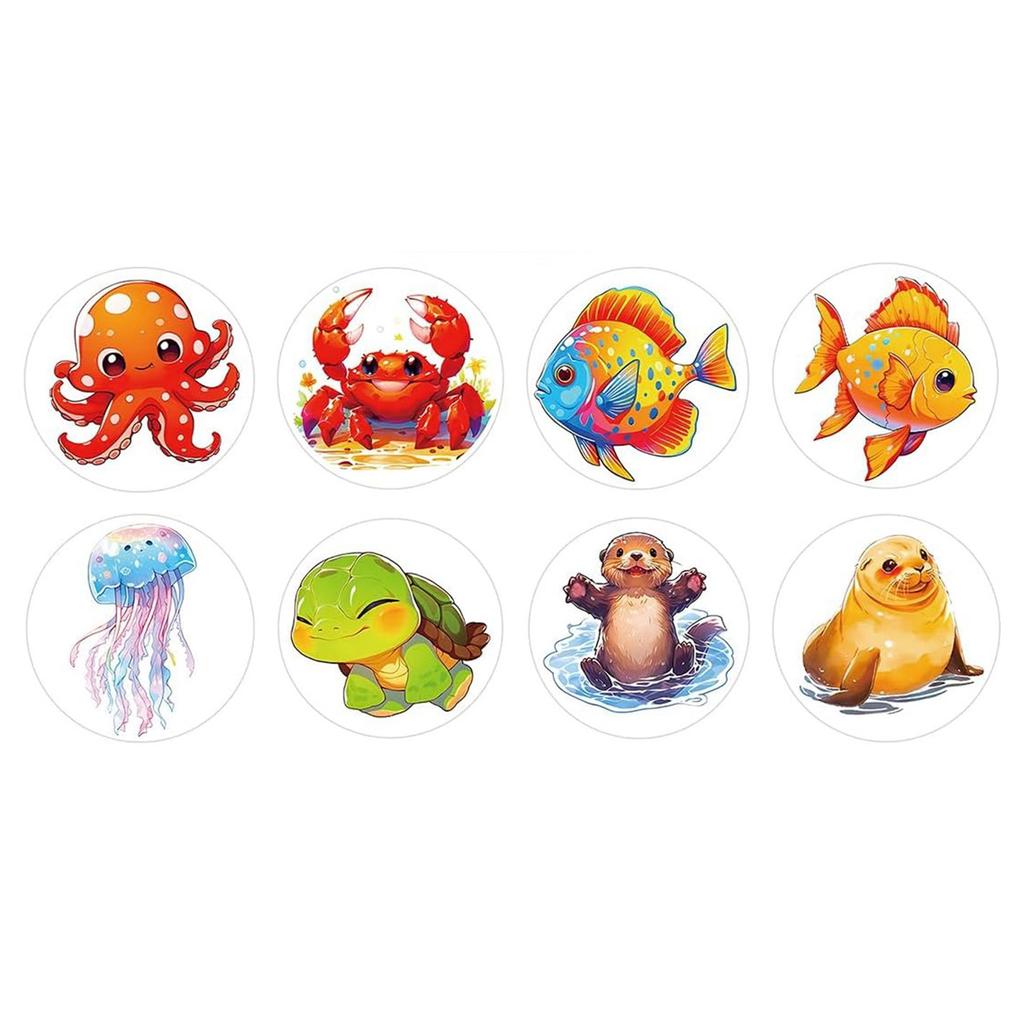 100-500Pcs Top-Grade Cartoon Premium-Quality Marine First-Class Animals Premium-Quality Stickers Premium-Quality Reward Superior-Grade Stickers