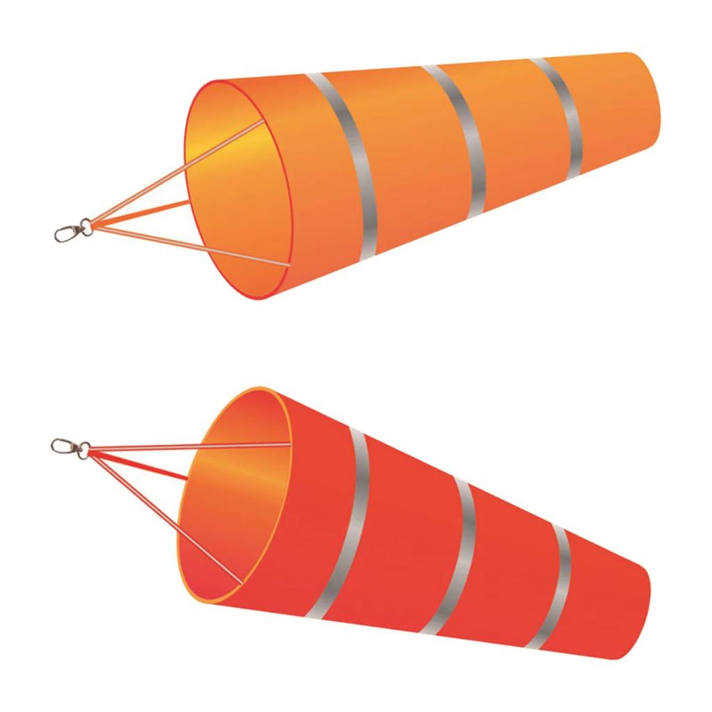 Weatherproof Windsock Wind Direction Bag with Fluorescent Belt Hanging Plastic Weathervane for Gardens Lawns and Patios