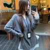 Spitzenpatchwork V-Ausschnitt Pullover in Übergröße für Damen - Herbst/Winter Strickware, Verdeckendes Dickes Design, Koreanischer Stil