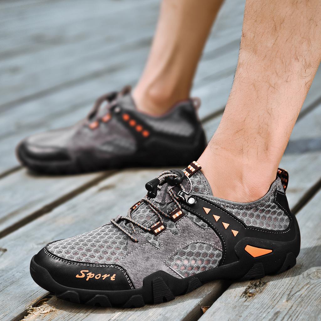 Outdoor Casual Shoes Men's Large Size Sandals Men's Wear-resistant Summer Breathable Sports Net Shoes Men's Mesh Hole Trendy Shoes