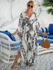 Women's Beach Seaside Vacation Lace Long Lightweight Portable Solid Color Swimsuit Blouse