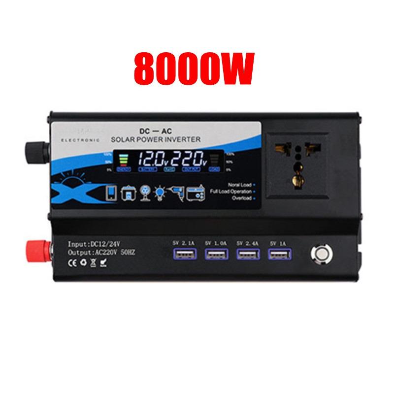 DC 12V/24V To AC 110/220V 50HZ 6000W Portable Car Power Inverter Charger Converter Adapter Universal Socket