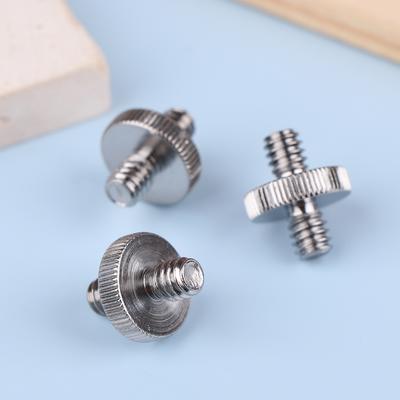 5Pcs 1/4" Male To 1/4" Male Threaded Metal Adapter 1/4 Inch Double Male Screw Adapter For Tripod Stand Camera Accessories