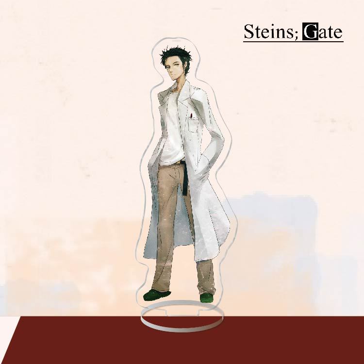 Anime Acrylic Stand Action Figure Toy Steins Gate PVC Acrylic Okabe Rintarou Desktop Stand Model Toy Gift