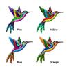 1Pcs Garden Decoration Accessories Jardineria Iron Art Colorful Hummingbird Pendant Delicate Wall Hanging Crafts Wall Decoration