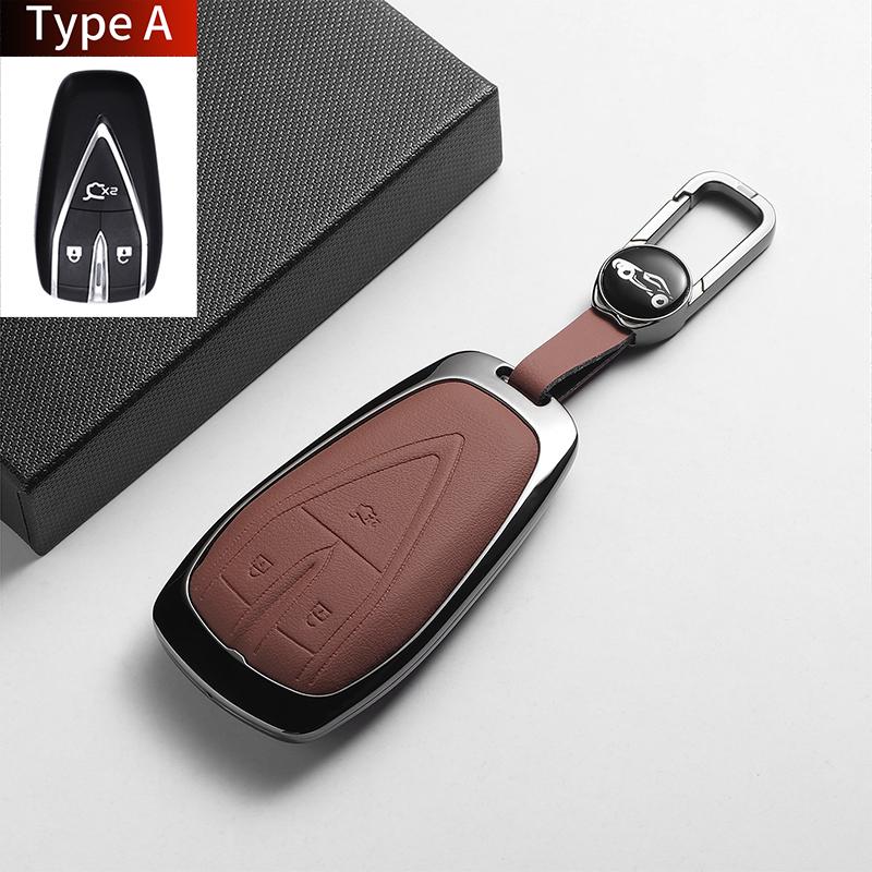 For Changan DEEPAL UNIT UNIK CS35PLUS CS55 PLUS CS75 PLUS Oshan X7 X5 Leather Metal Car Key Case Cover Fob Key Protection Shell