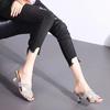 Hausschuhe Mädchen Sommer 2025 neu Feenwind Pailletten dicker Absatz coole Hausschuhe Mode eckige Zehenpartie hoher Absatz weiblich coole Hausschuhe