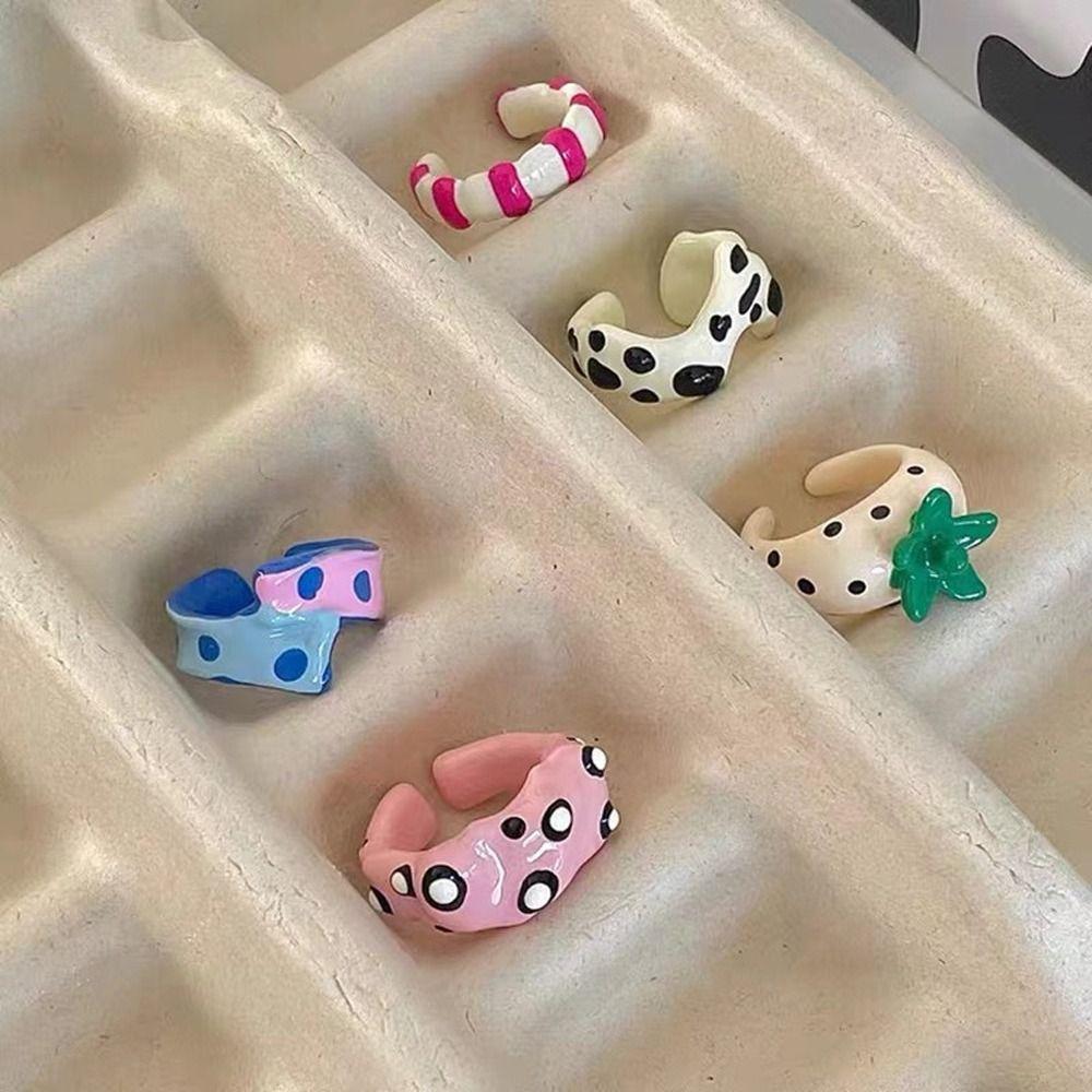 Dropping Process Opening Ring Polka Dot Fashion Jewelry Vintage Ring Korean Style Ring Women Ring