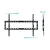 Support mural - TOOQ - LP1080F-B - pour écrans 37" - 80" - VESA 200x200 à 600x400 mm - 80 kg max