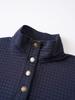 Spring Autumn Quartet Men's Standing Collar Single Breasted Casual Long Sleeve Sweatshirt Men Warmth Comfortable Fit Skin-friendly Breathable Tops