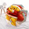 Winnie the Pooh, Christmas Automatic Opening and Closing Umbrella, Compact Travel Umbrella, Lightweight and Portable, Suitable for Beach Com
