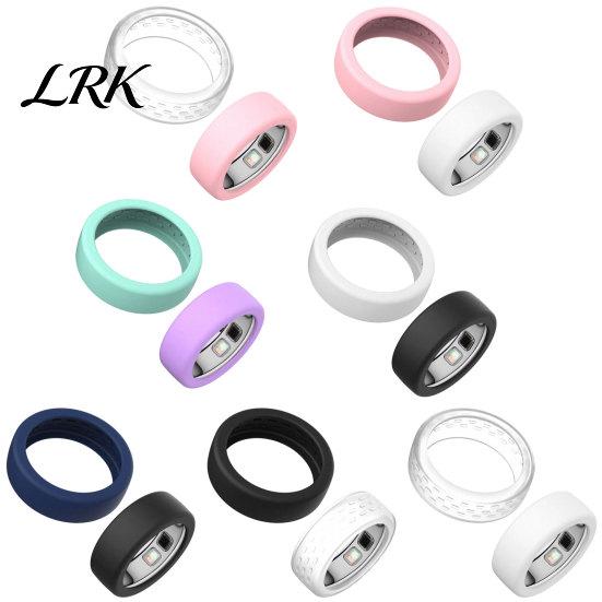 Flexible Silicone Ring Case 2 Pcs Protector for Oura Ring5, Ultra-Thin Smart Sleeve, Protective Scratch Resistant Waterproof All Round Daily