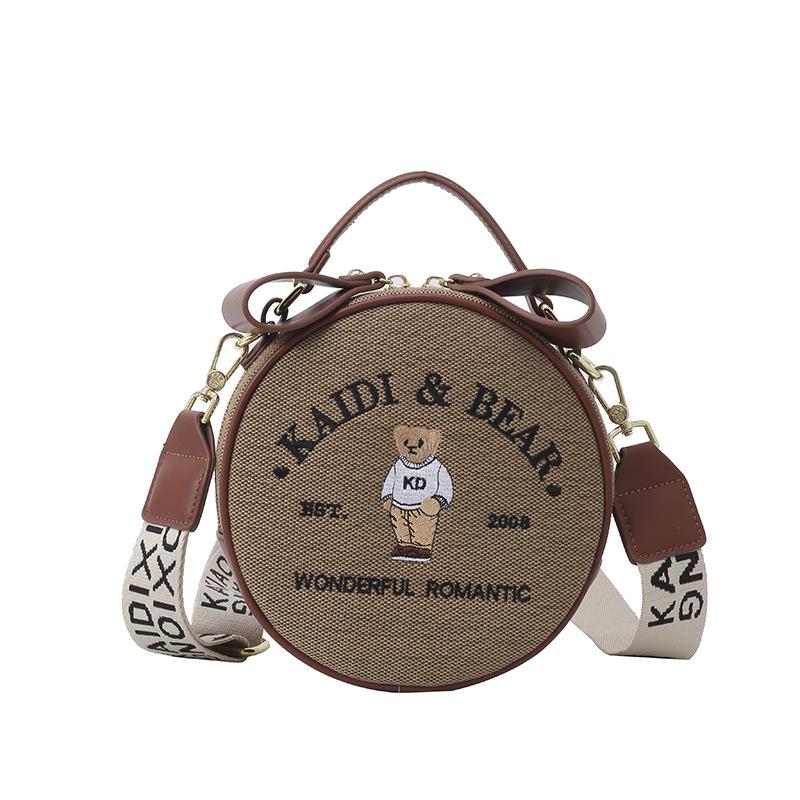 

Женская сумка Hello Kitty 2025 Милый маленький медвежонок на плечо/кроссбоди - Универсальная сумка в форме круглого торта