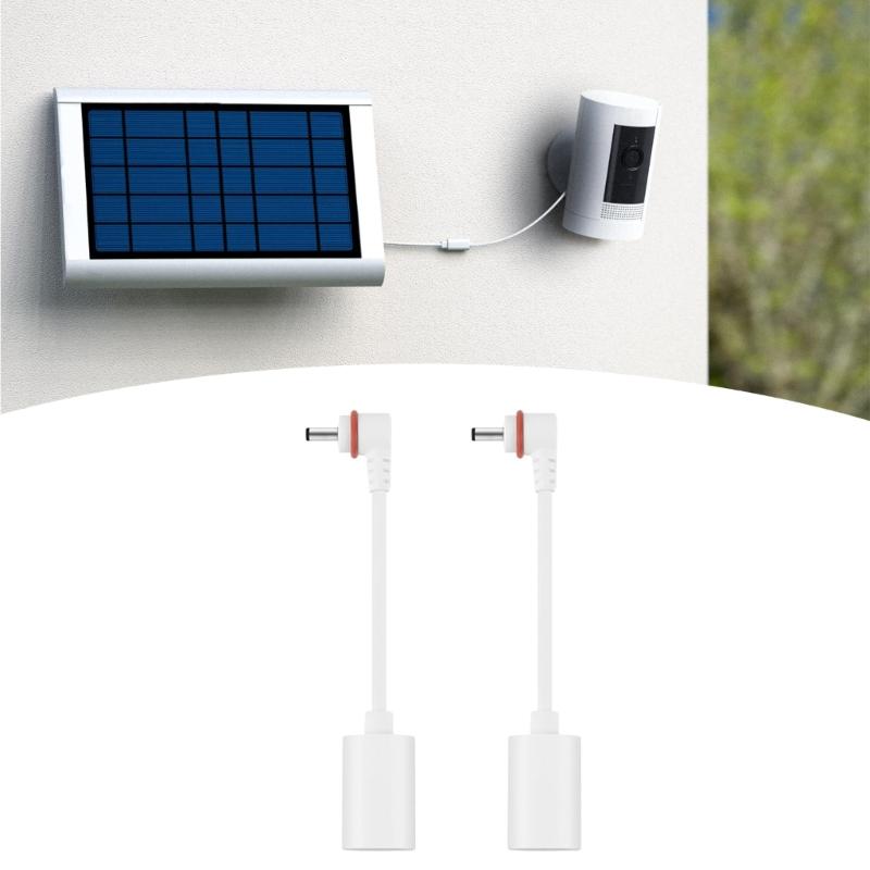 Security Camera Power Adapters Cord USB C to 3.5mm Plug Adapters Solar Panel Monitoring Camera Cable Easy to Install