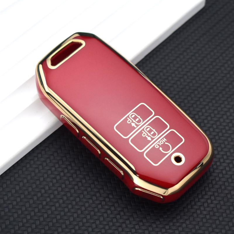 Tpu Gold Edge Key Shell Fob Holder For Kia Sorento Mq4 Ev6 K8 V6 7Buttons Car Remote Key Case Cover Protector