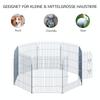 Recinto per Cani di Razza Libera Box Gioco per Cuccioli Recinzione per Cuccioli Box Gioco Cancello per Cuccioli per Animali 8 Pezzi L63 x A76 cm