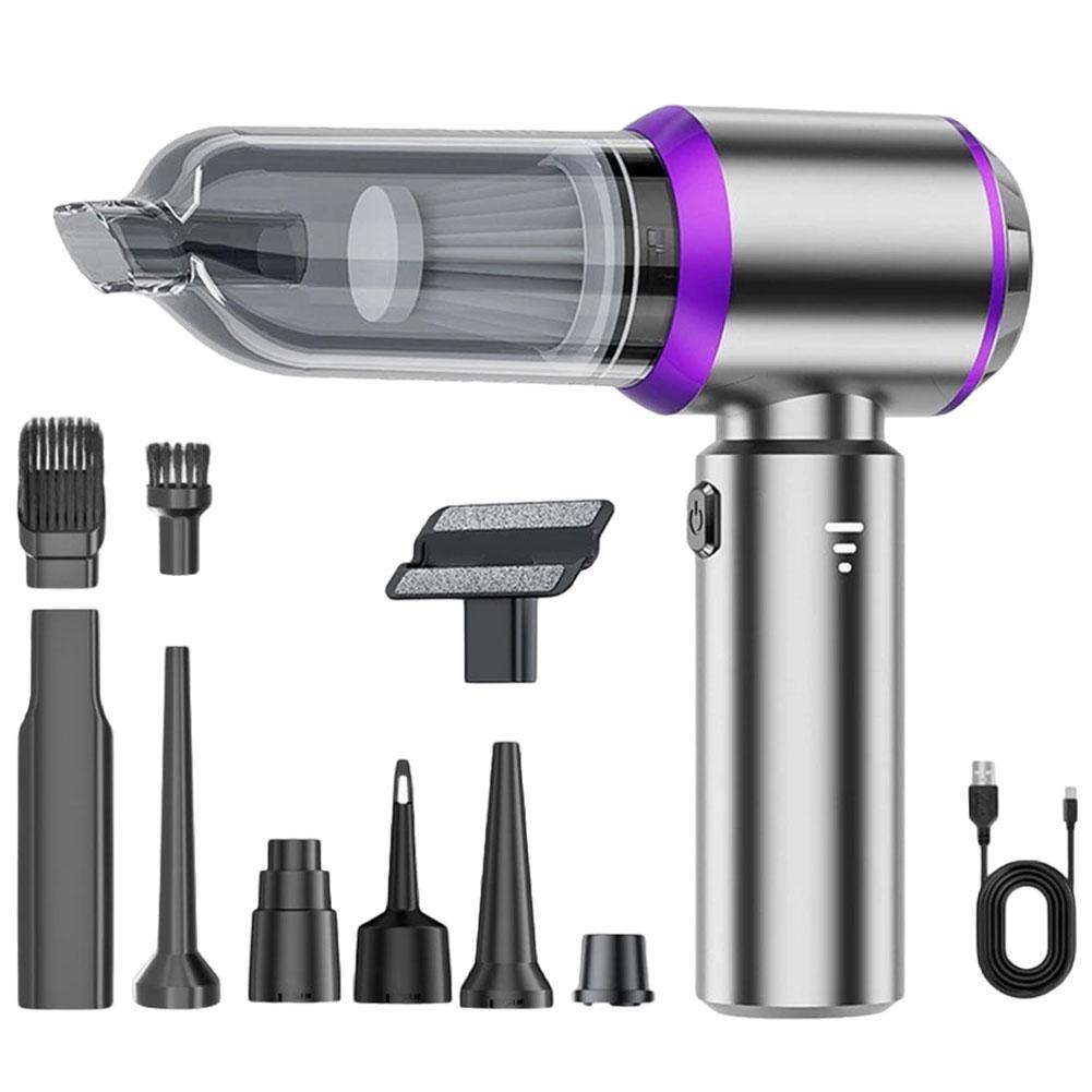 Mini Car Vacuum Cleaner 2000mAh Battery Handheld Vacuum 120W High Power Mini Vacuum for Car Home Office Pet фиолетовый