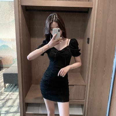 One-word Shoulder Suspender Dress Women's Design Sense Niche Summer New French Gentle First Love Waist Skirt