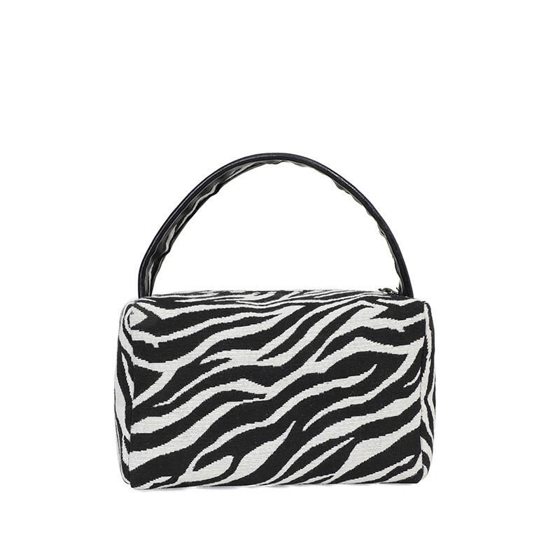 Modische Mini-Quadrat-Handtasche 2024 aus weichem Nylonmaterial mit einzigartigem Tierprint-Stil