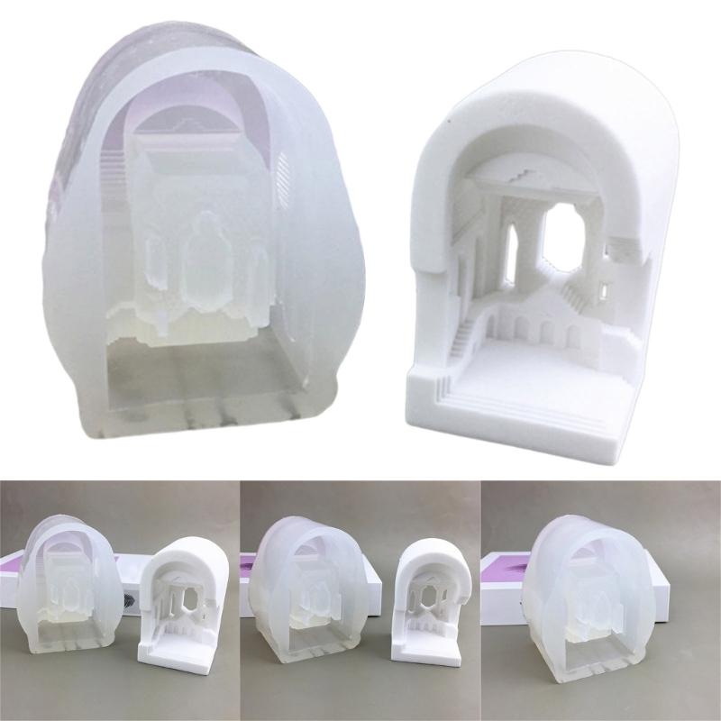 Silicone Baking Mold Roman Palaces Shaped Hand-Making Supplies Candle Moulds Perfect for Baking and Chocolate Making