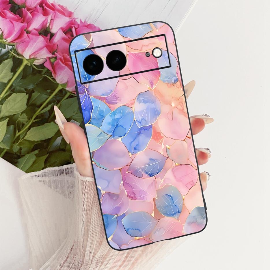 For Google Pixel 7A Case Pixel7 Pro Luxury Flower Butterfly Painted Cover Soft Silicone Case For Google Pixel 7 Pro Pixel7A Bags