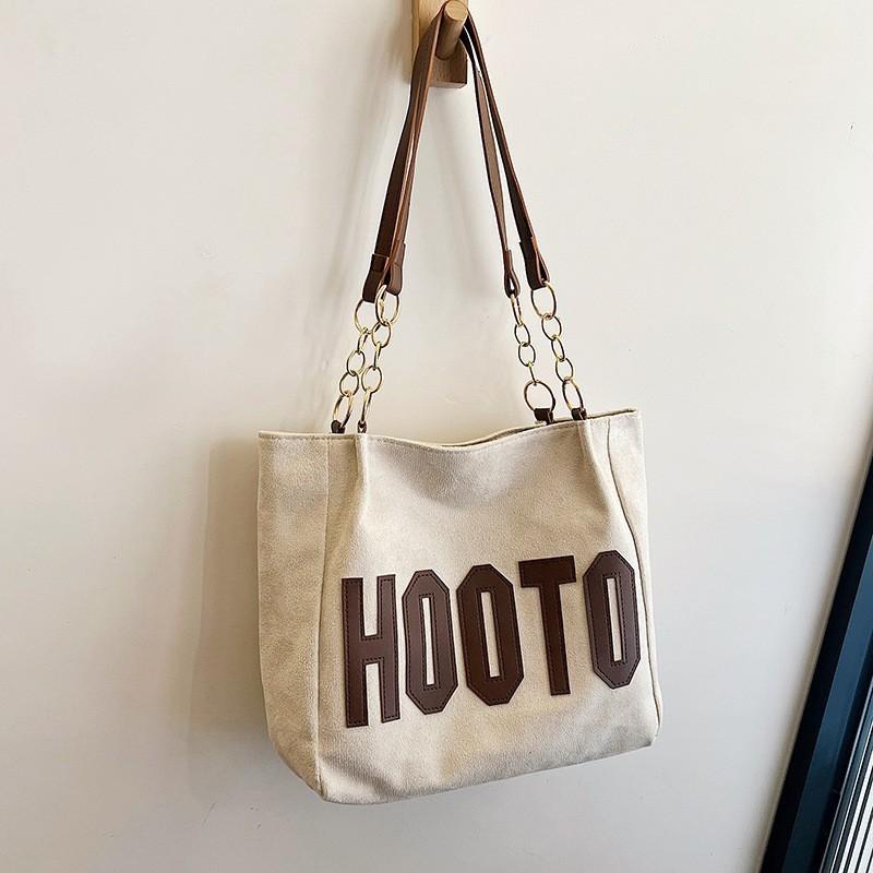 Large Capacity Canvas Tote Bag For College Students Elegant Soft Pu Material Available In Black White Brown And Coffee Colors