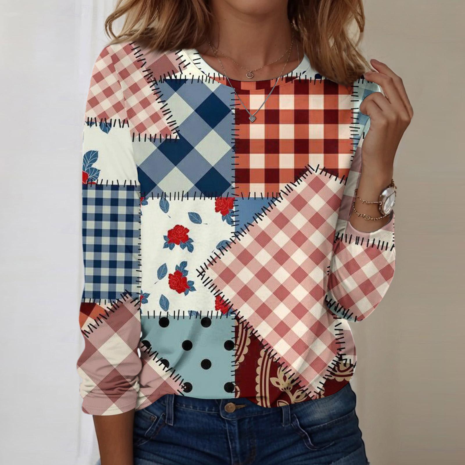 

Жіночі сорочки з довгим рукавом. Трійники з милим принтом. Блузки. Повсякденні топи. Пуловери. S