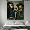 Bill Kaulitz E Tom Kaulitz Wall Tapestry Aesthetic Wall Hanging Printed Fabric Blanket Decorative Tapestries for Bedroom Living Room Home Decor