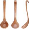 Cooking with Hanging Hook Natural Wooden Heavy Duty Tableware Soup Ladle Scoop Serving Spoon