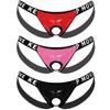 Mens Patent Leather Jockstrap Bulge Pouch Design T-Back Underwear with Bold Waistband