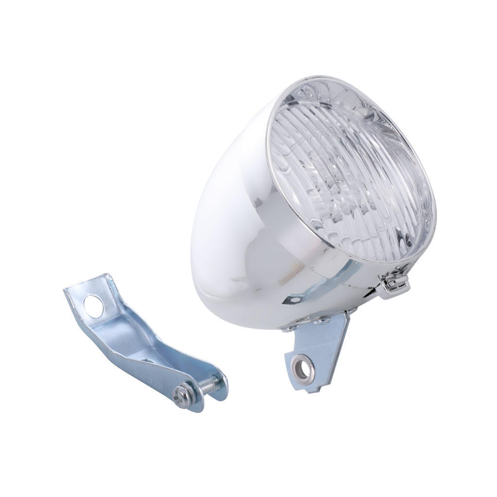 Vintage Bike Headlight Retro 3 LED Front Bicycle Flashlight Classic Lamp for Urban Cycling Safety