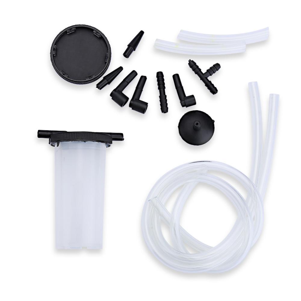 Manual Brake Bleeder Vacuum Pump Kit Automotive Fluid Tester with Gauge Adapters 2 In 1 Handheld Pistol Test Tool for Car Truck