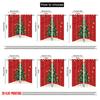Set Of 2 Plane Printing Curtain Popular Christmas Tree Decorations Garland Versatile Polyester Fabric Without Rod Holiday