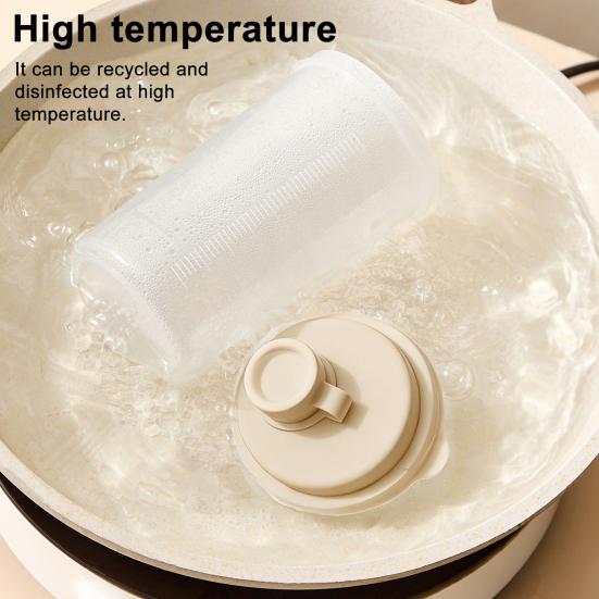 Soy Milk Coffee Mug with Sealed Lid Portable Mini Water Cup Leak-proof Water Bottle Breakfast Cup Reusable Drink Container for Home Office & Travel